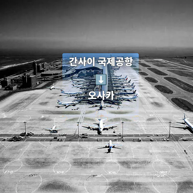 공중에서 바라본 간사이 국제 공항의 모습